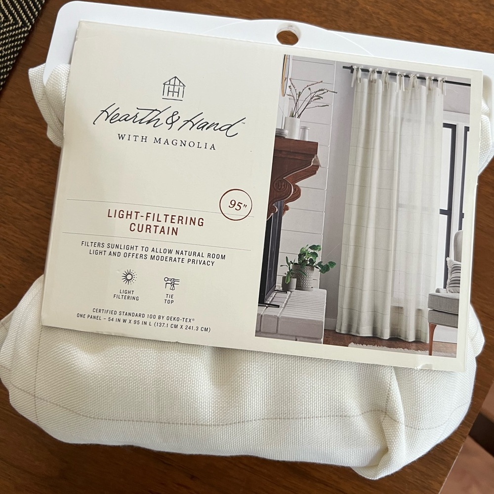 Hearth & Hand Light-Filtering Windowpane Curtains
